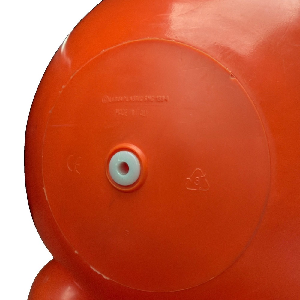 RODY ORANGE PONY HORSE VINTAGE 1984 LEDRA PLASTIC RUBBER BOUNCING MADE IN ITALY - Picture 6 of 8